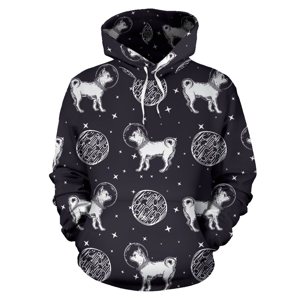 Chihuahua Space Pattern Print Women Men Pullover Hoodie-grizzshop