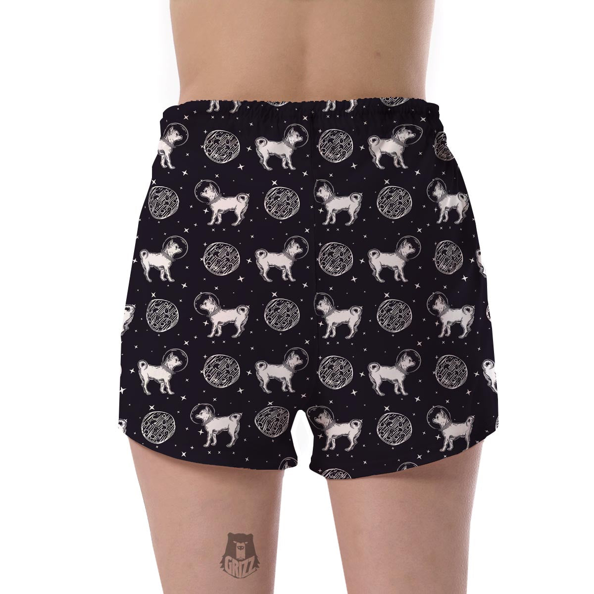 Chihuahua Space Pattern Print Women's Shorts-grizzshop