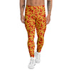 Chili Pepper And Orange Print Pattern Men's Leggings-grizzshop