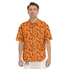 Chili Pepper And Orange Print Pattern Men's Short Sleeve Shirts-grizzshop