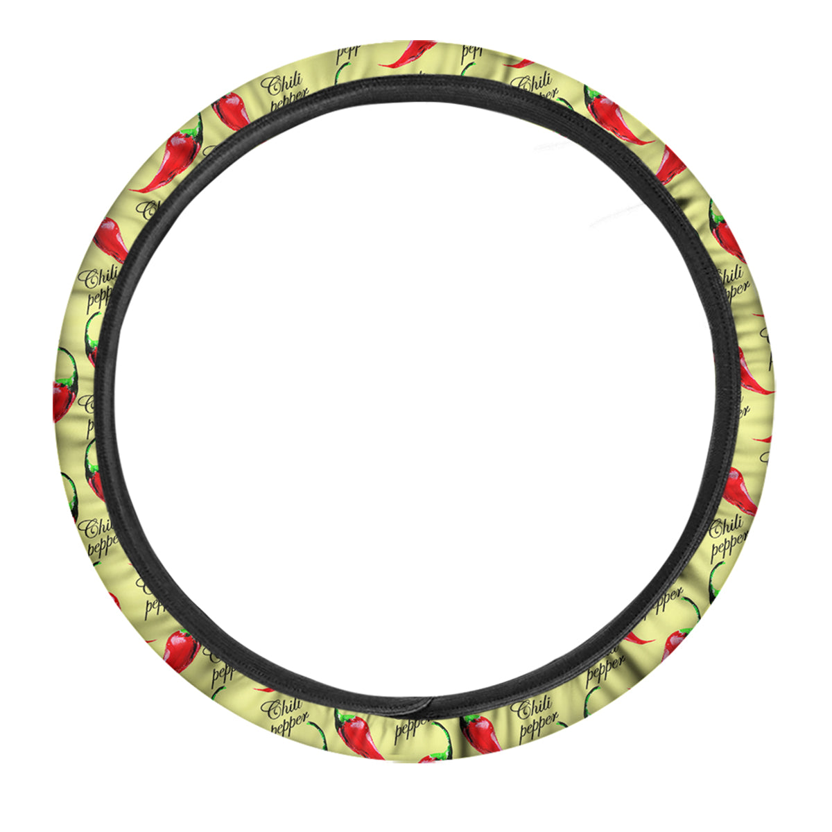 Chili Pepper Vintage Print Pattern Car Steering Wheel Cover-grizzshop