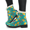 Chilli Taco Pattern Print Comfy Winter Boots-grizzshop