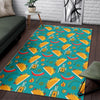 Chilli Taco Pattern Print Floor Mat-grizzshop