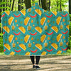 Chilli Taco Pattern Print Hooded Blanket-grizzshop