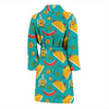 Chilli Taco Pattern Print Men Long Robe-grizzshop