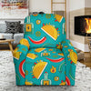 Chilli Taco Pattern Print Recliner Cover-grizzshop