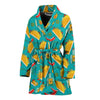 Chilli Taco Pattern Print Women Long Robe-grizzshop