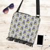 Chimp Monkey Banana Pattern Print Crossbody Bags-grizzshop