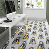 Chimp Monkey Banana Pattern Print Floor Mat-grizzshop