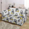 Chimp Monkey Banana Pattern Print Loveseat Cover-grizzshop