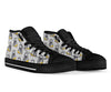 Chimp Monkey Banana Pattern Print Men Women's High Top Shoes-grizzshop