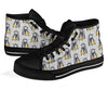 Chimp Monkey Banana Pattern Print Men Women's High Top Shoes-grizzshop