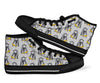 Chimp Monkey Banana Pattern Print Men Women's High Top Shoes-grizzshop