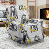 Chimp Monkey Banana Pattern Print Recliner Cover-grizzshop