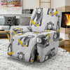 Chimp Monkey Banana Pattern Print Recliner Cover-grizzshop