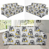 Chimp Monkey Banana Pattern Print Sofa Covers-grizzshop