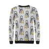 Chimp Monkey Banana Pattern Print Women Crewneck Sweatshirt-grizzshop