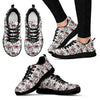 Chimp Monkey Pattern Print Black Sneaker Shoes For Men Women-grizzshop