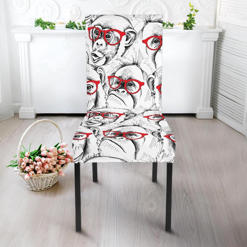 Chimp Monkey Pattern Print Chair Cover-grizzshop