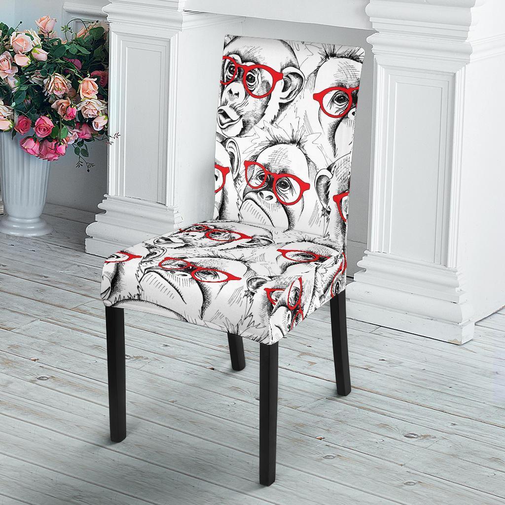 Chimp Monkey Pattern Print Chair Cover-grizzshop