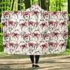 Chimp Monkey Pattern Print Hooded Blanket-grizzshop