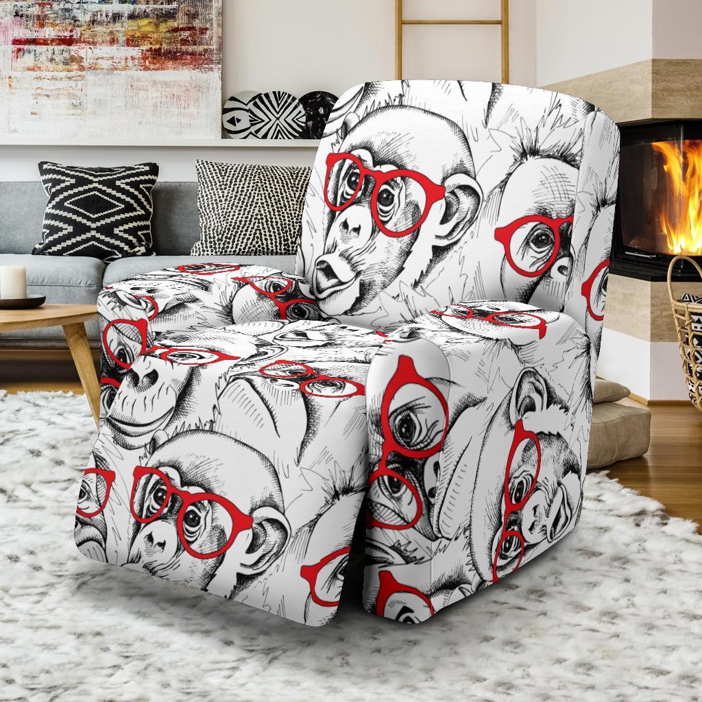 Chimp Monkey Pattern Print Recliner Cover-grizzshop