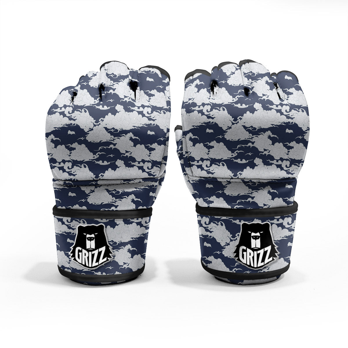 Chinese Cloud Print Pattern MMA Gloves-grizzshop