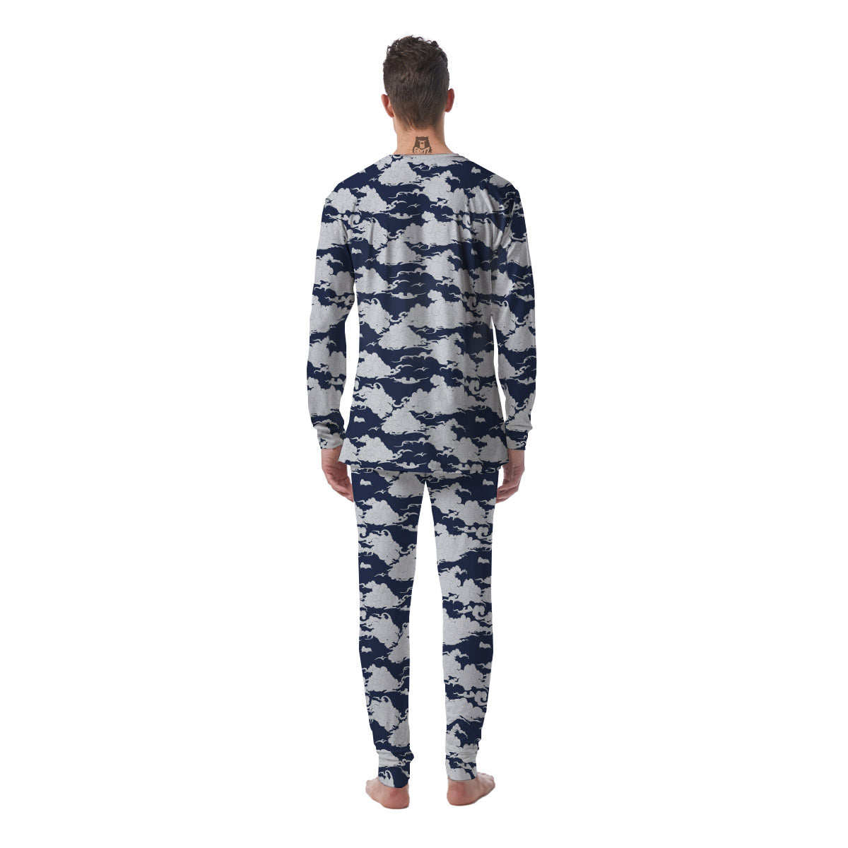 Chinese Cloud Print Pattern Men's Pajamas-grizzshop