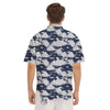 Chinese Cloud Print Pattern Men's Short Sleeve Shirts-grizzshop