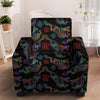 Chinese Dragon Character Print Armchair Cover-grizzshop