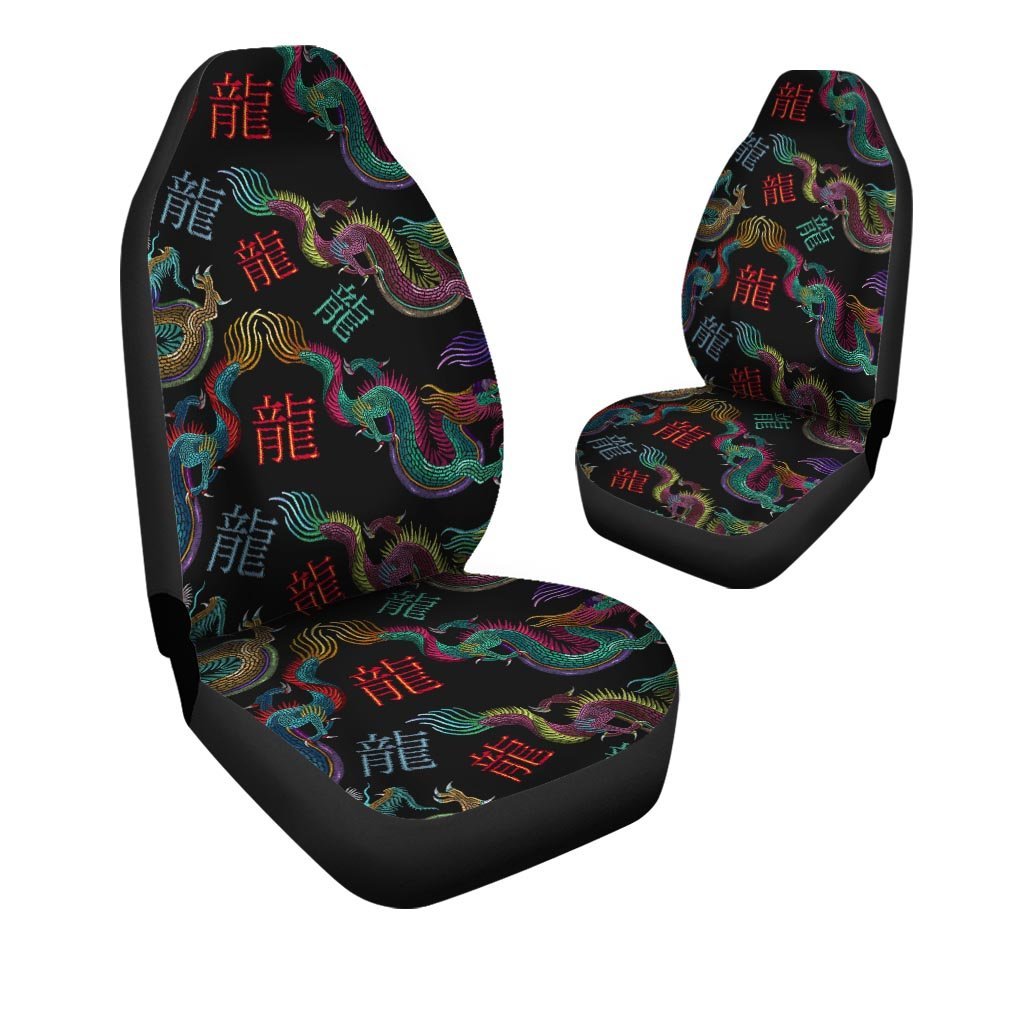 Chinese Dragon Character Print Car Seat Covers-grizzshop