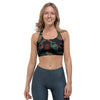 Chinese Dragon Character Print Sports Bra-grizzshop