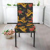 Chinese Dragon Rose Pattern Print Chair Cover-grizzshop