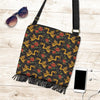 Chinese Dragon Rose Pattern Print Crossbody Bags-grizzshop