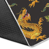 Chinese Dragon Rose Pattern Print Floor Mat-grizzshop