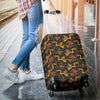 Chinese Dragon Rose Pattern Print Luggage Cover Protector-grizzshop