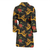 Chinese Dragon Rose Pattern Print Men Long Robe-grizzshop