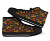 Chinese Dragon Rose Pattern Print Men Women's High Top Shoes-grizzshop