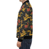 Chinese Dragon Rose Pattern Print Men's Bomber Jacket-grizzshop