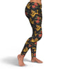 Chinese Dragon Rose Pattern Print Pattern Women Leggings-grizzshop