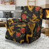 Chinese Dragon Rose Pattern Print Recliner Cover-grizzshop