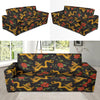 Chinese Dragon Rose Pattern Print Sofa Covers-grizzshop