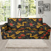 Chinese Dragon Rose Pattern Print Sofa Covers-grizzshop