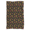 Chinese Dragon Rose Pattern Print Throw Blanket-grizzshop