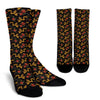 Chinese Dragon Rose Pattern Print Unisex Crew Socks-grizzshop