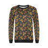 Chinese Dragon Rose Pattern Print Women Crewneck Sweatshirt-grizzshop