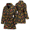 Chinese Dragon Rose Pattern Print Women Long Robe-grizzshop