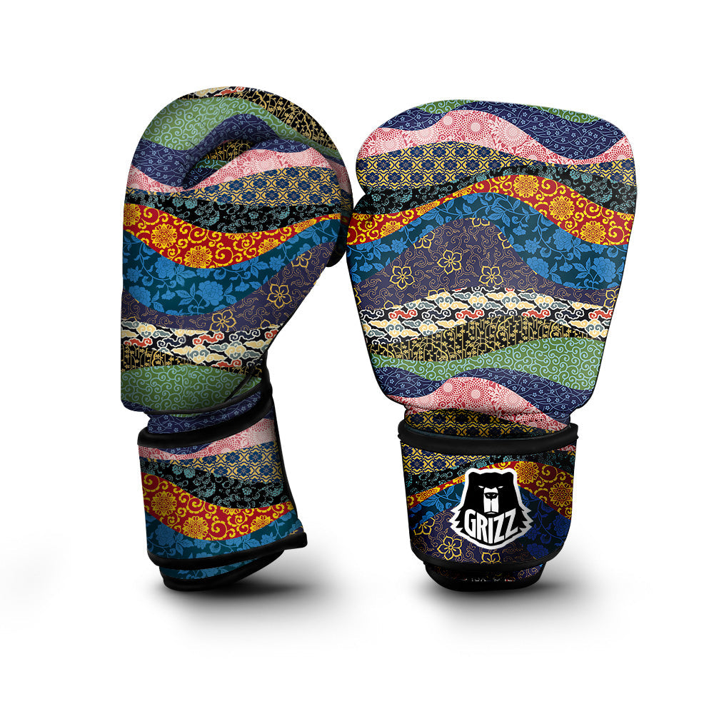 Chinese Fabric Art Print Pattern Boxing Gloves-grizzshop