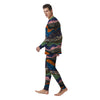 Chinese Fabric Art Print Pattern Men's Pajamas-grizzshop