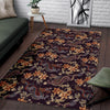 Chinese Floral Dragon Pattern Print Floor Mat-grizzshop